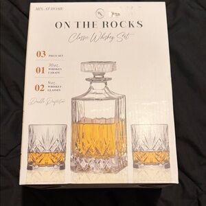 Whiskey Decanter and Glass Set